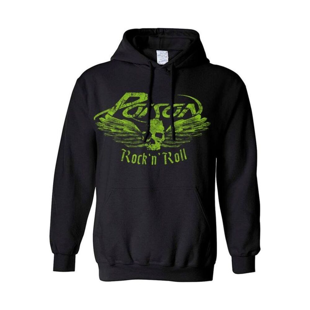 Poison Unisex Adult Flying Skull Hoodie / Black